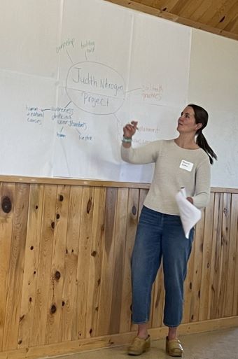 Author Madison Boone facilitates the ripple effects mapping portion of the workshop