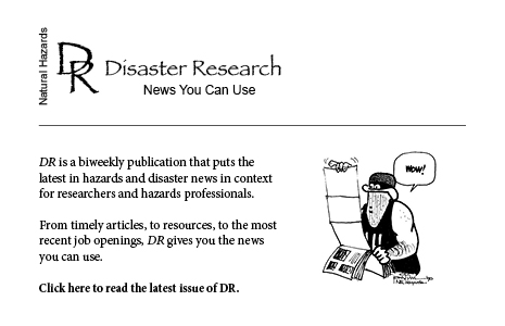 Read and sign up for Disaster Research