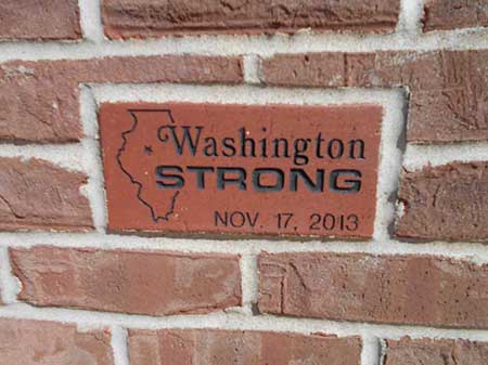 Washington Strong meme - Permanent W Strong brick in rebuilt home