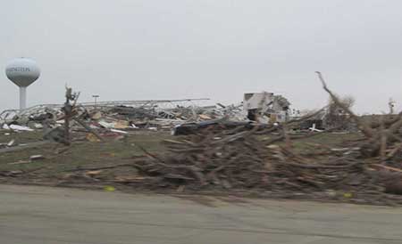 Disaster Recovery - Washington Estates neighborhood, 3 days after tornado
