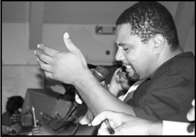 Max Rameau, US HUD Take Over Town Hall 2007 © Miami Workers Center