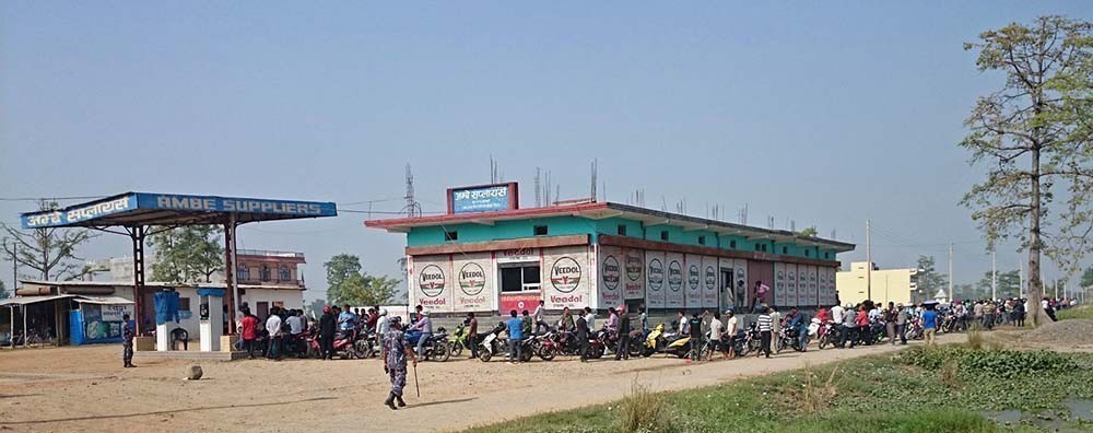 A gas queue in Nepal