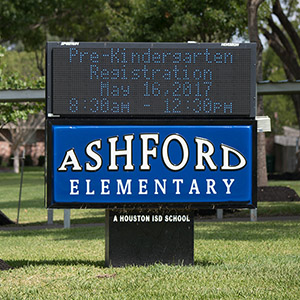 School sign