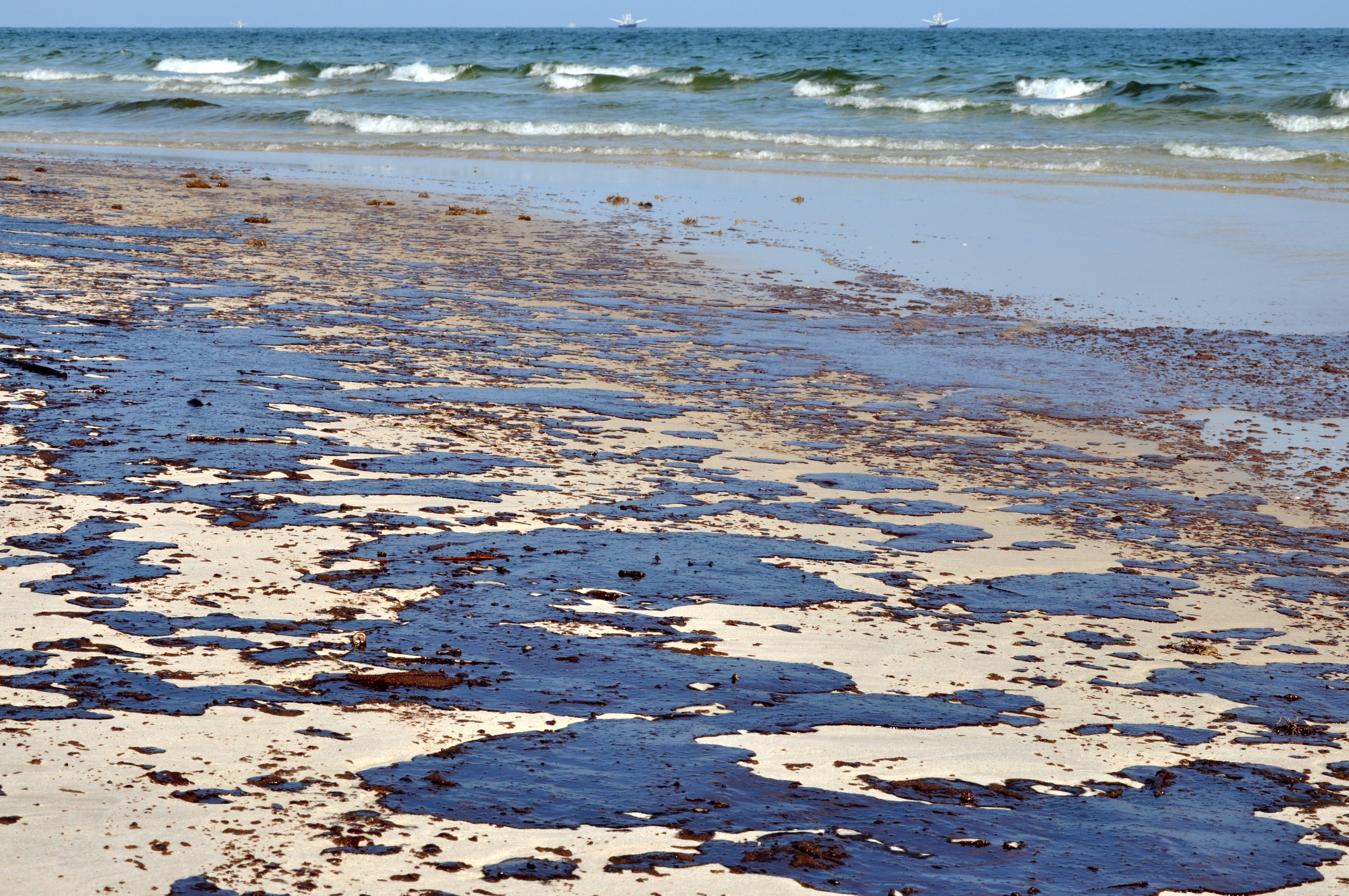 Oil from Deepwater Horizon washed up on the beach of Gulf Shores in Alabama