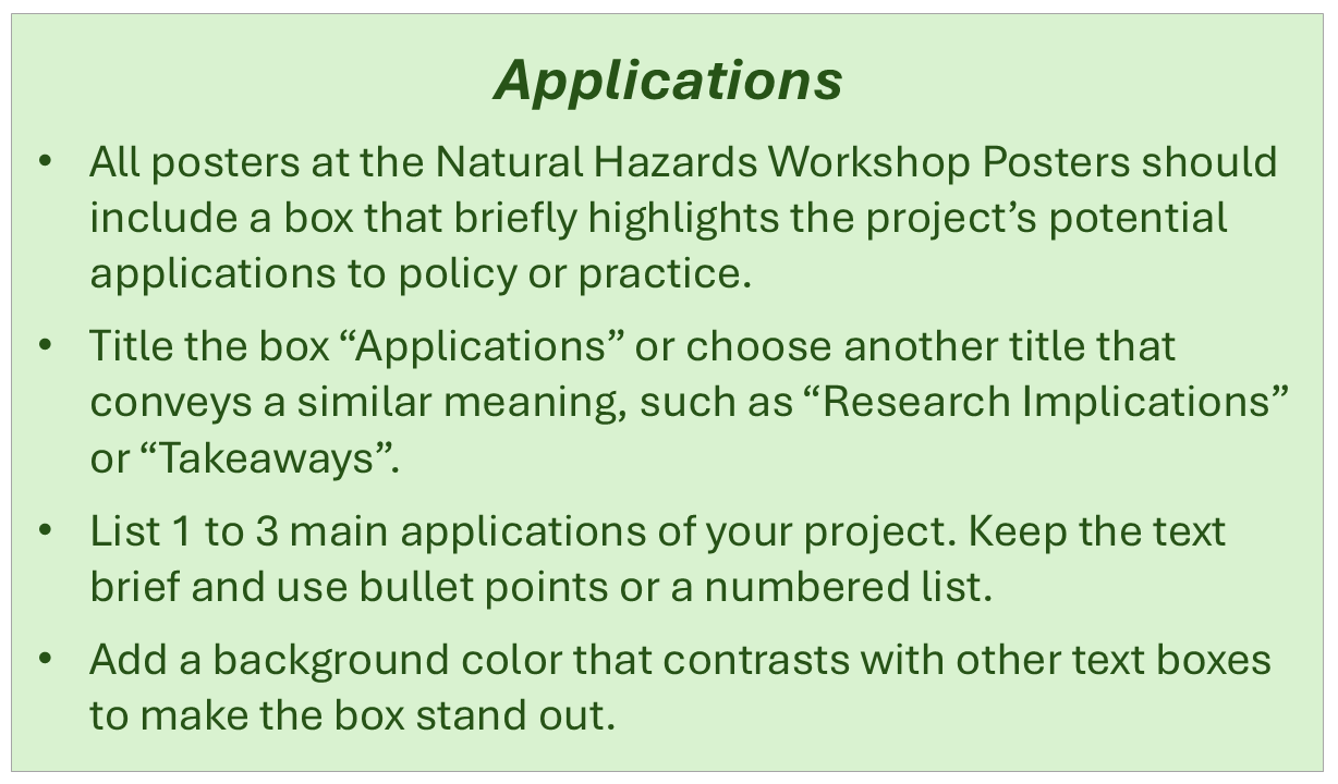 Example of Applications Box