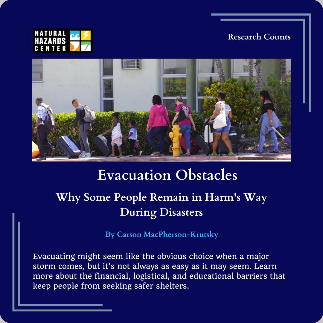 Evacuation Obstacles: Why Some People Remain in Harm's Way During Disasters