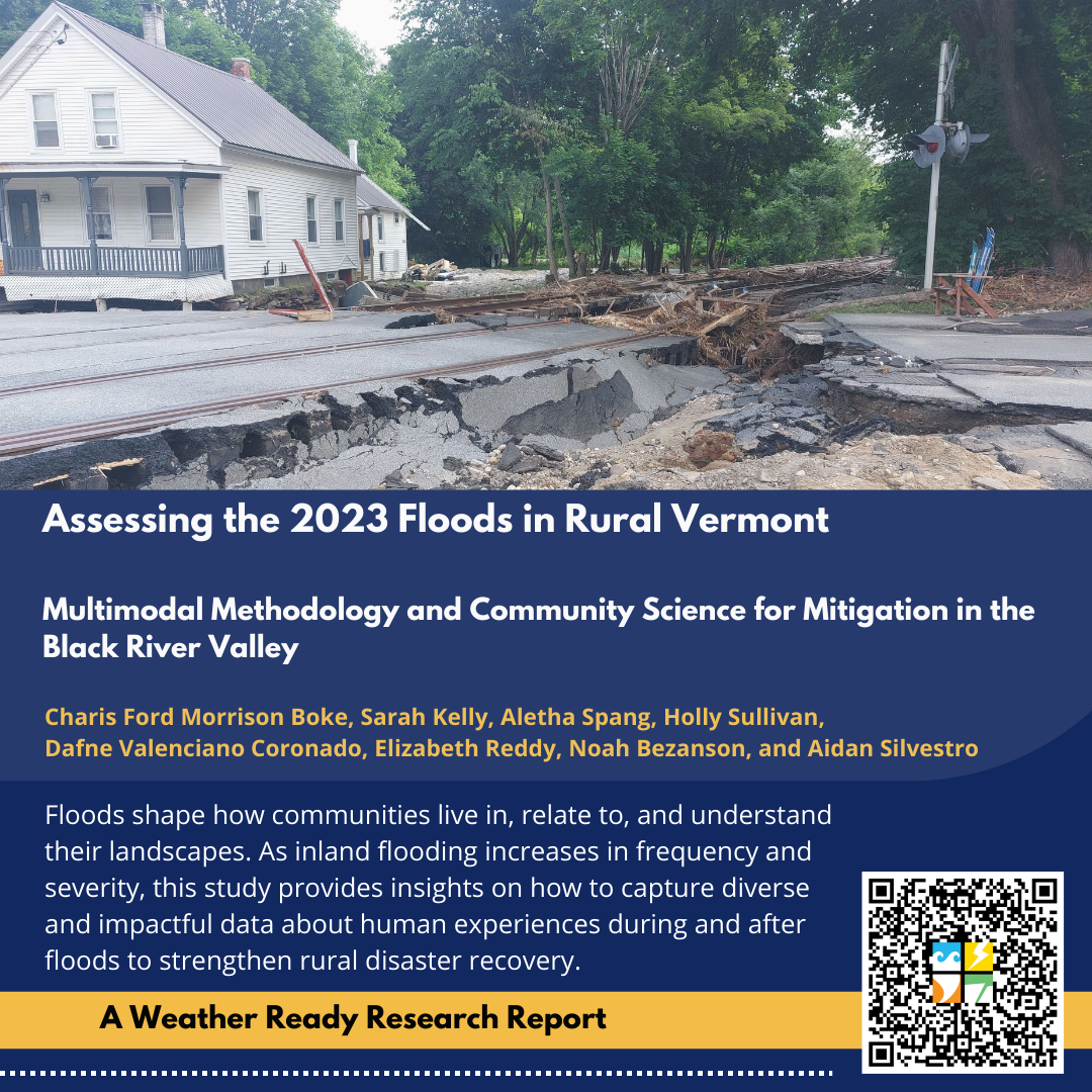 Understanding how people create and communicate knowledge about inland flooding is critical to supporting disaster response, recovery, and mitigation. This recent Weather Ready Research explores rural residents' experiences during 2023 floods.