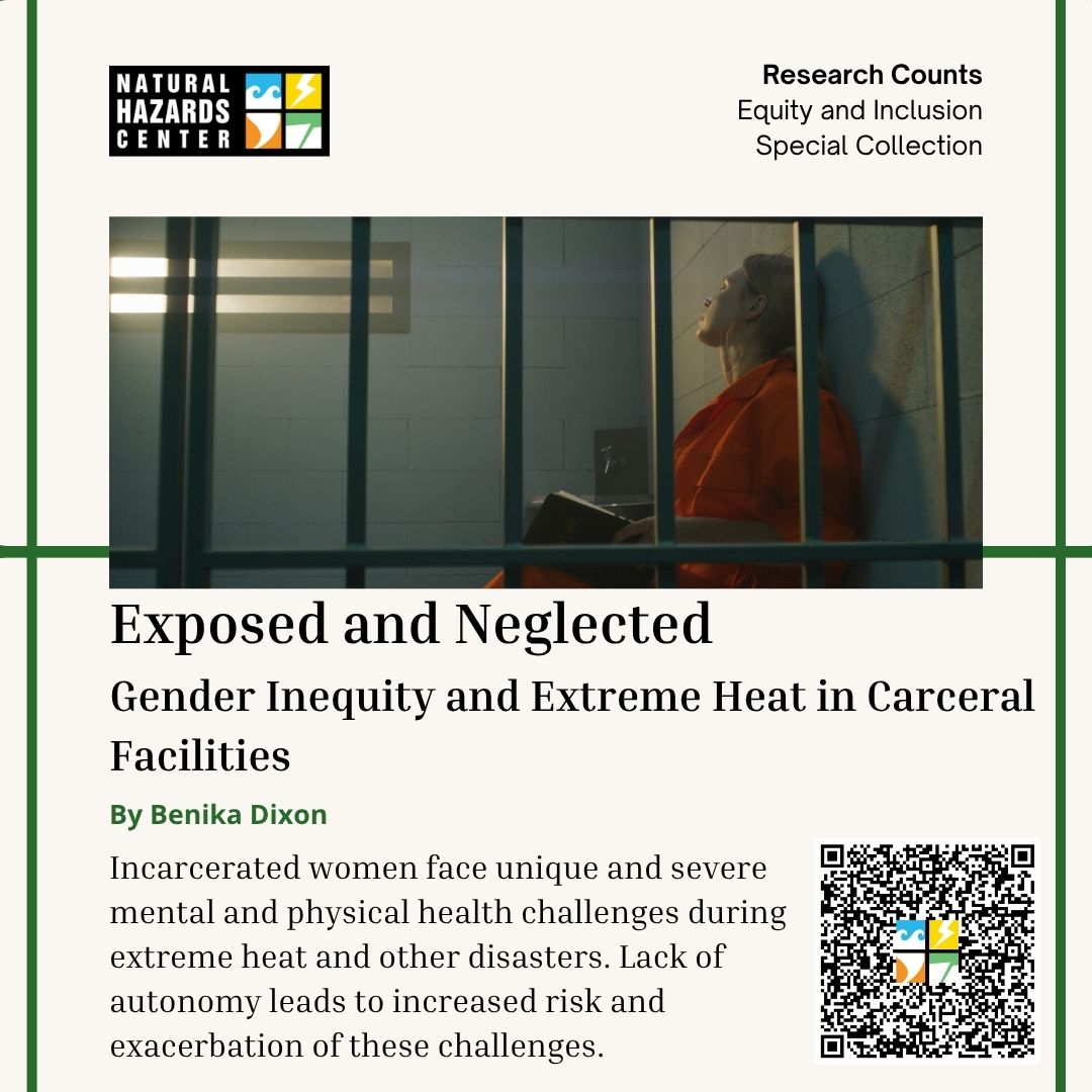 Extreme heat is increasing and most carceral facilities aren’t equipped to keep people cool. For Research Counts, Benika Dixon, examines the unique and disproportionate risks that incarcerated women face. Read it at the link in our bio.