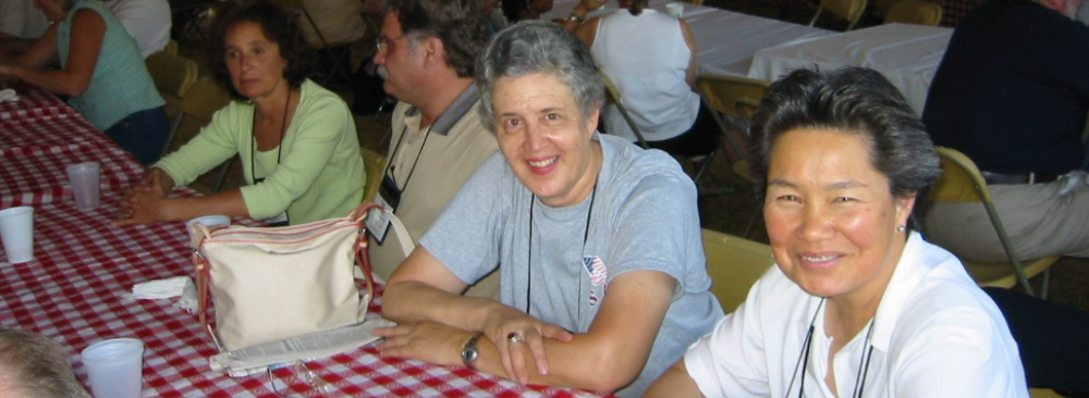 Claire Rubin attends a Workshop BBQ in 2003