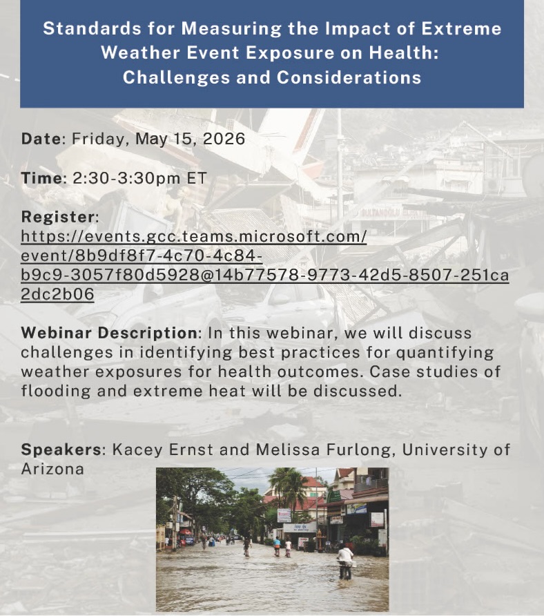 Join our partners at the National Institutes of Health for a Health and Extreme Weather Program webinar this Friday, May 15. Register today at the link in our bio.