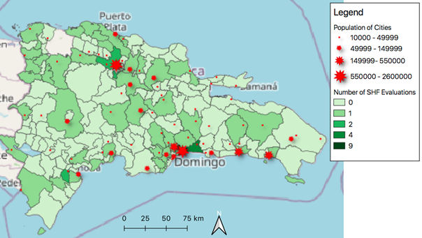 Map of Evaluated Hospitals