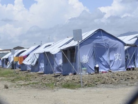 Tent settlements after 2016 earthquake